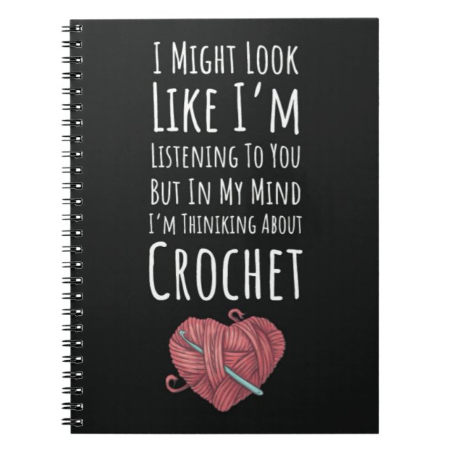 Geschenke für Crochet Lovers Crocheting für sie Notizblock (Vorderseite)