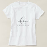 Geschenke für das Hochzeitstich T-Shirt<br><div class="desc">Monogram-Geschenke haben eine große Auswahl an individuell anpassbaren USPS-Briefmarke, Umschlag Aufkleber-Aufkleber, Grußkarten, Hemden, Hüte, Buttons, Magnete und vieles mehr. Diese Monogramme eignen sich hervorragend für die Versendung von Einladungen zu Hochzeiten, Party Einladungen zum Jahrestag, Graduierungsankündigungen und Geburtstagspartys, um nur einige zu nennen.</div>