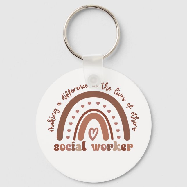 Geschenke für den Abschluss der Sozialarbeiter Schlüsselanhänger (Vorderseite)