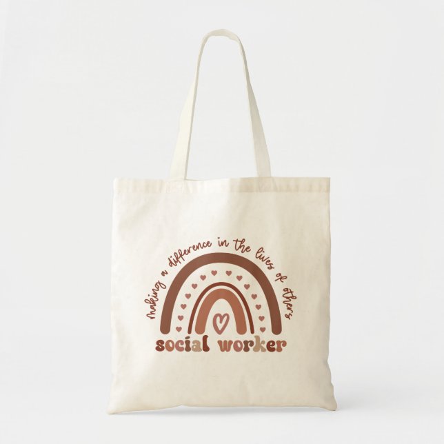 Geschenke für den Abschluss der Sozialarbeiter Tragetasche (Vorne)