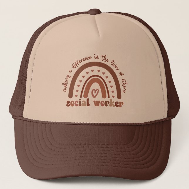 Geschenke für den Abschluss der Sozialarbeiter Truckerkappe (Vorderseite)