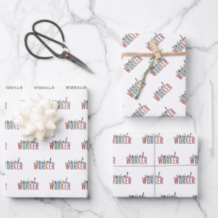 Geschenke für den Abschluss von Sozialarbeitern Geschenkpapier Set