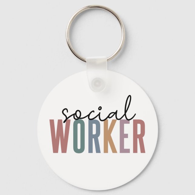 Geschenke für den Abschluss von Sozialarbeitern Schlüsselanhänger (Vorderseite)