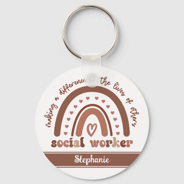 Geschenke für den Abschluss zur Bewertung von Sozi Schlüsselanhänger (Vorderseite)