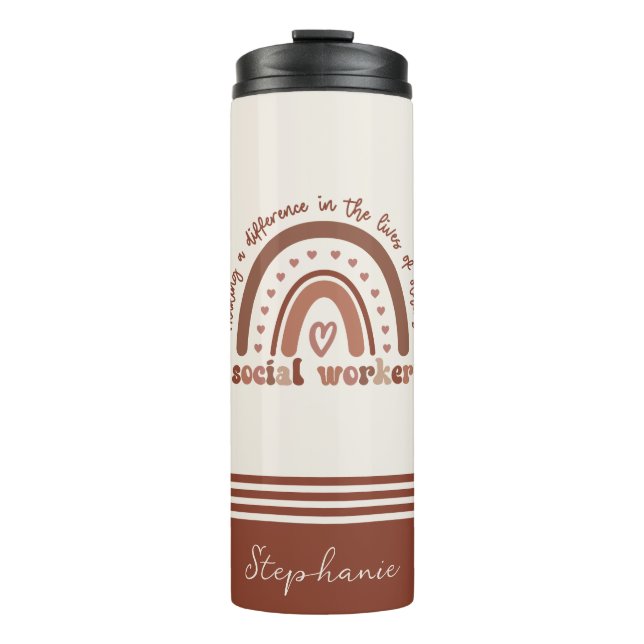 Geschenke für den Abschluss zur Bewertung von Sozi Thermosbecher (Vorderseite)