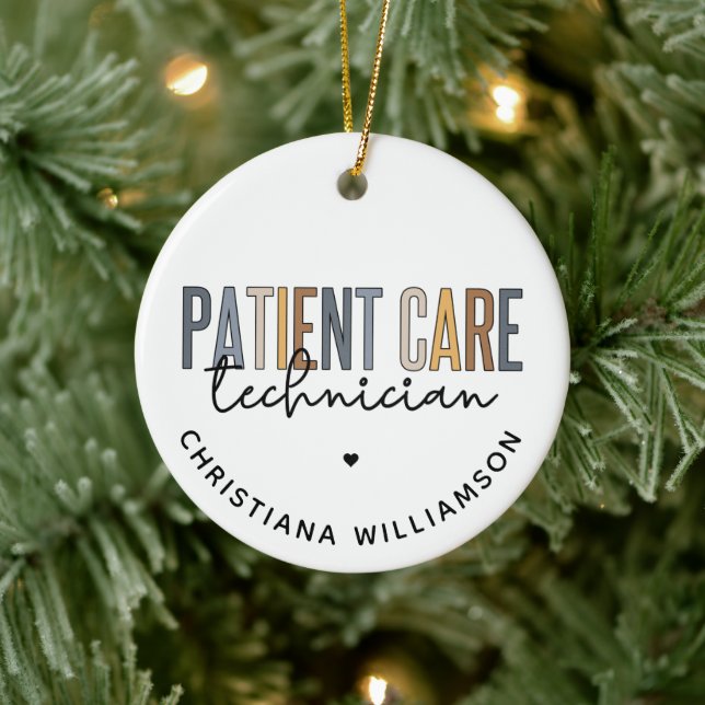 Geschenke für den benutzerdefinierten Patientenbet Keramik Ornament (Baum)