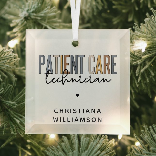 Geschenke für den benutzerdefinierten Patientenbet Ornament Aus Glas (Insitu)