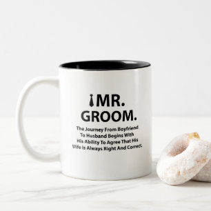 Geschenke für den Junggesellenabschied des Bräutig Zweifarbige Tasse