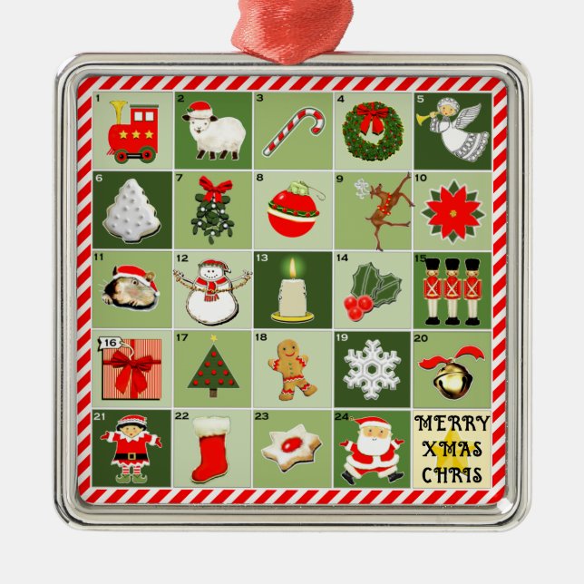 Geschenke für den Miniaturkalender Ornament Aus Metall (Vorne)