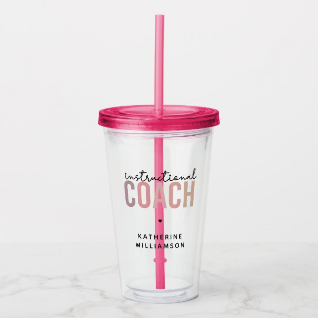 Geschenke für den Trainer nach Maß Acryltrinkbecher (Vorderseite)