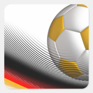 Geschenke für deutsche Fußball-Fußball-Liebhabe Quadratischer Aufkleber