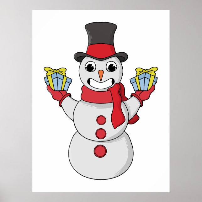 Geschenke für dich von Snowman Poster (Vorne)