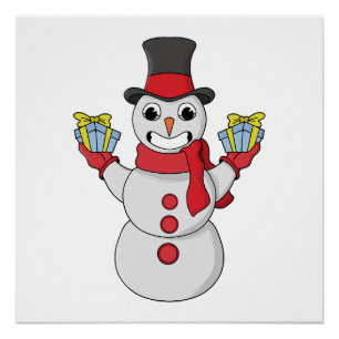 Geschenke für dich von Snowman Poster