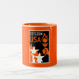 Geschenke für die amerikanische Staatsbürgerschaft Zweifarbige Tasse