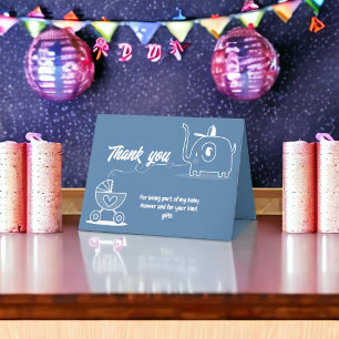 Geschenke für die Babyparty Dankeskarte