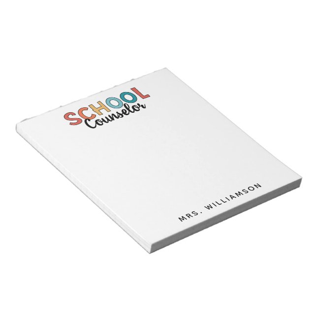 Geschenke für die Bewertung von Schulberatern Notizblock (angewinkelt)