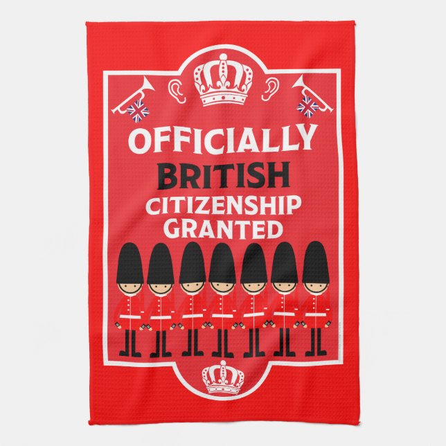 Geschenke für die britische Staatsbürgerschaft Geschirrtuch (Vertikal)