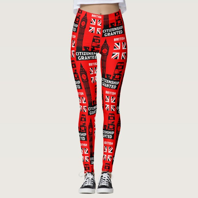 Geschenke für die britische Staatsbürgerschaft Leggings (Vorderseite)