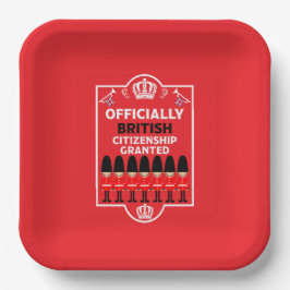Geschenke für die britische Staatsbürgerschaft Pappteller