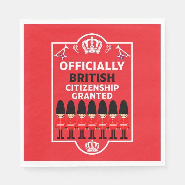 Geschenke für die britische Staatsbürgerschaft Serviette (Vorderseite)