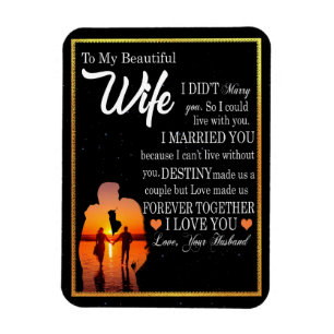 Geschenke für die Ehefrau   Brief an meine Frau Li Magnet