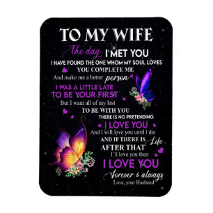 Geschenke für die Ehefrau   Brief an meine Frau vo Magnet