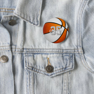 Geschenke für die orangefarbene Basketballmannscha Button
