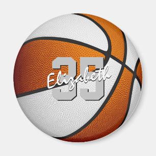 Geschenke für die orangefarbene Basketballmannscha Magnet