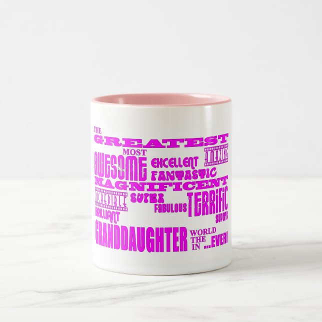 Geschenke für Enkelinnen: Bestste Enkelin Zweifarbige Tasse (Mittel)