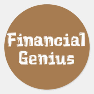 Geschenke für Finanzgenie Runder Aufkleber