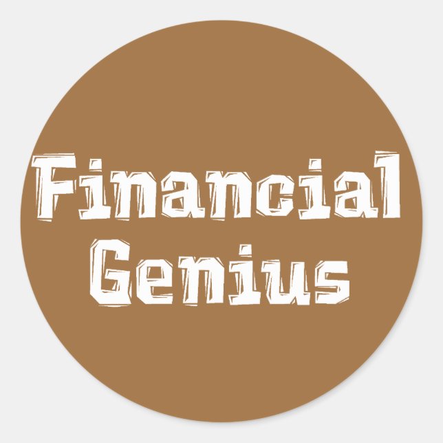 Geschenke für Finanzgenie Runder Aufkleber (Vorderseite)