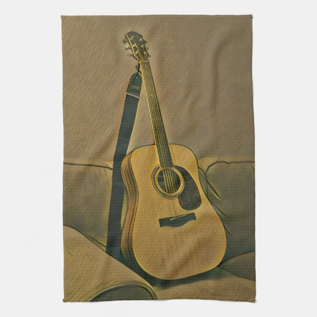 Geschenke für Gitarristen Geschirrtuch (Vertikal)