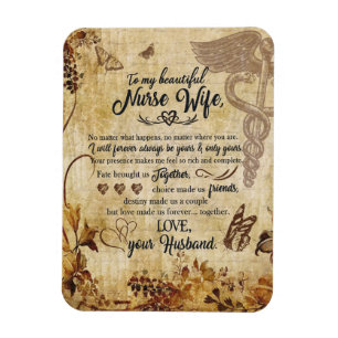 Geschenke für Krankenschwester-Ehefrauen   Brief a Magnet
