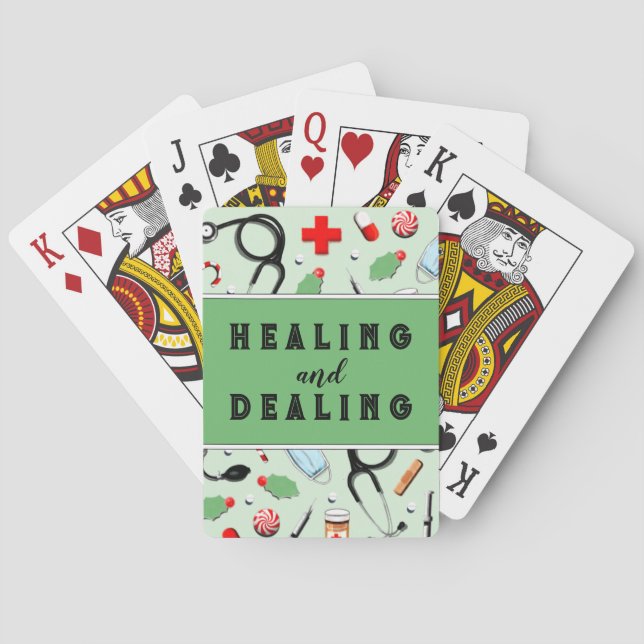 Geschenke für Krankenschwestern Spielkarten (Rückseite)