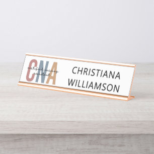 Geschenke für kundenspezifische CNA Retro zertifiz Schreibtischnamensplakette