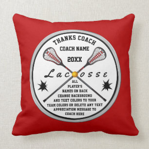 Geschenke für Lacrosse Coaches in Ihren Farben un Kissen