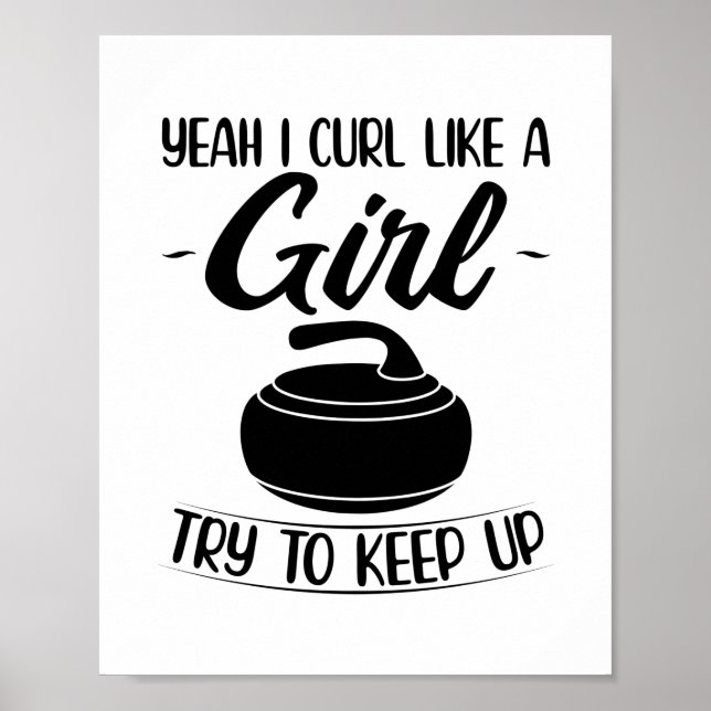 Geschenke für Mädchen | Curler Sports Team Coach Poster (Vorne)