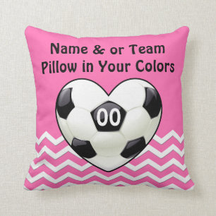 Geschenke für Mädchen-Fußball-Spieler, Ihren Text Kissen