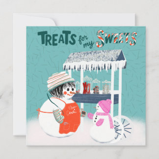Geschenke für meine Süßen Schneefrau und Kind Feie Einladung