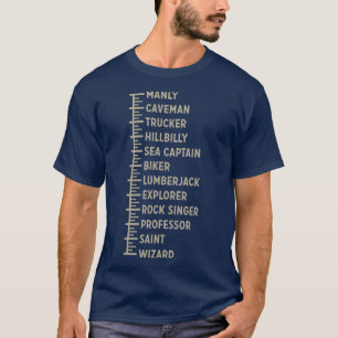 Geschenke für Mennenbärte Bärenwachstum Übersicht  T-Shirt