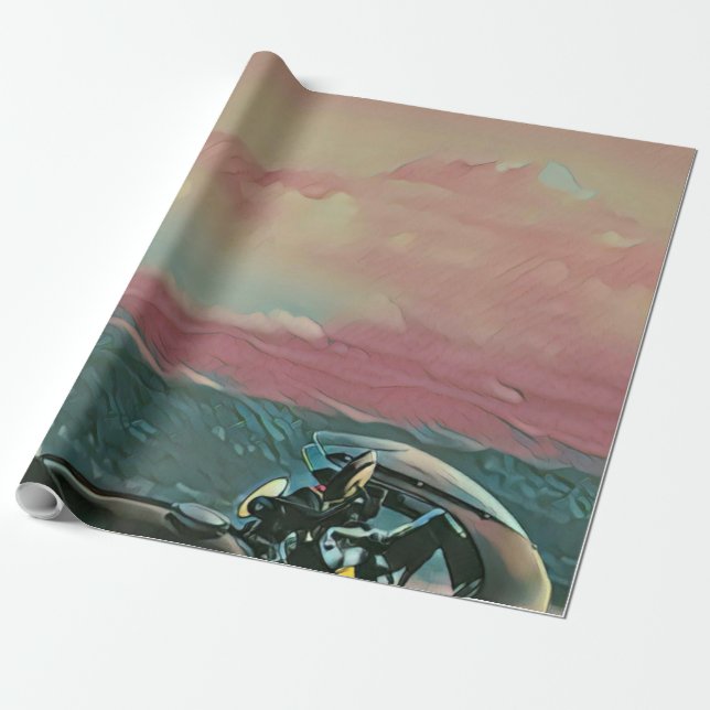 Geschenke für Motorradfahrer Geschenkpapier (Ungerollt)
