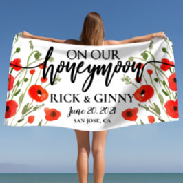 Geschenke für Neugeborene Flitterwochen - Mohnblum Strandtuch