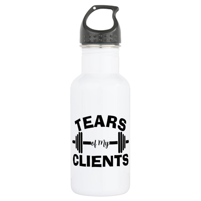 Geschenke für Personal Trainer meiner Kunden Edelstahlflasche (Vorderseite)