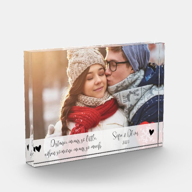 Geschenke für personalisierte Fernbeziehungen Fotoblock (Links)