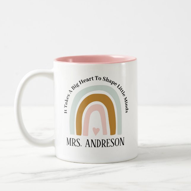 Geschenke für personalisierte Lehrer, Geschenke fü Zweifarbige Tasse (Links)