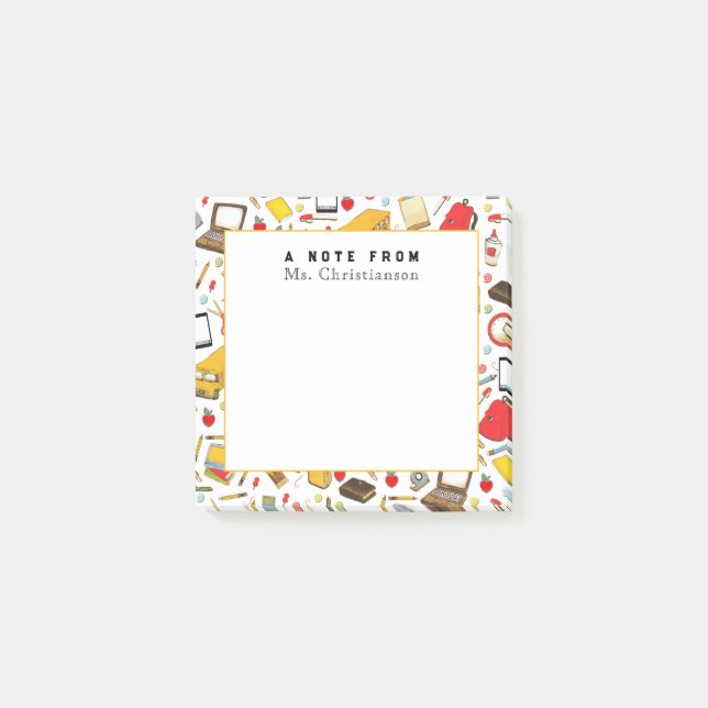 Geschenke für personalisierte Lehrer Post-it Klebezettel (Vorderseite)