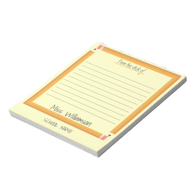 Geschenke für personalisierte Niedliche Lehrer Notizblock (Rotiert)