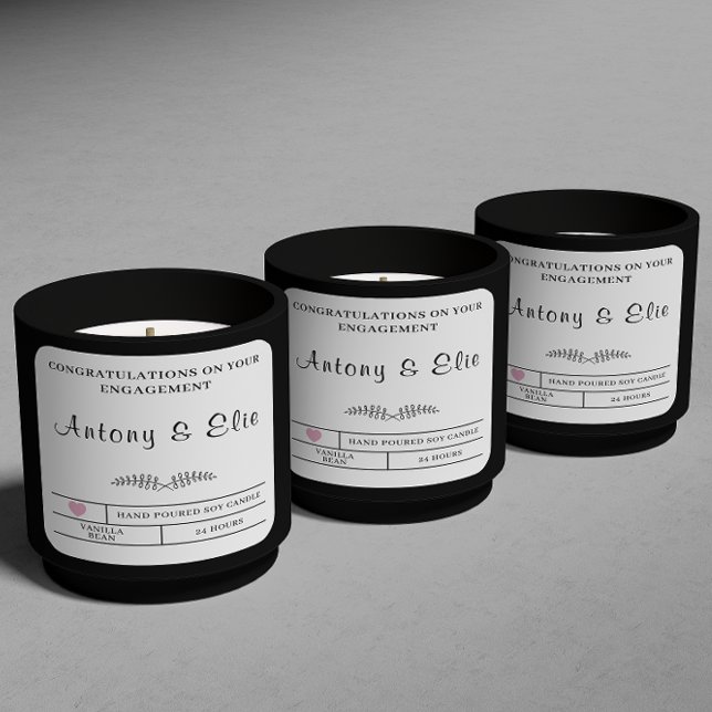 Geschenke für personalisierte Verlobung Quadratischer Aufkleber (Von Creator hochgeladen)