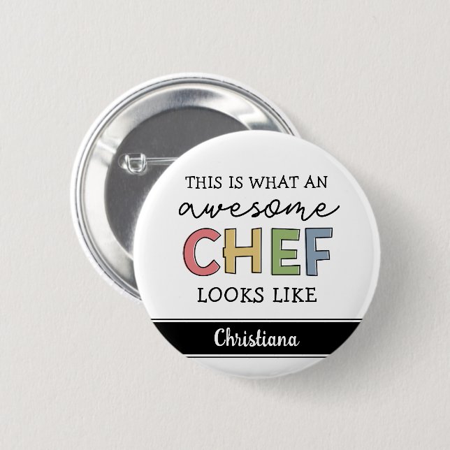 Geschenke für Phantastische Koch nach Maß | Bester Button (Vorne & Hinten)