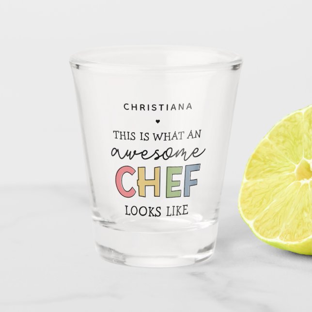 Geschenke für Phantastische Koch nach Maß | Bester Schnapsglas (Vorderseite)
